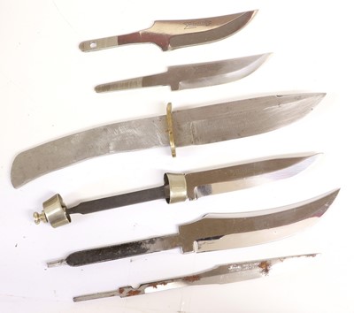 Lot 155 - Four Various Hunting Knives with Leather...