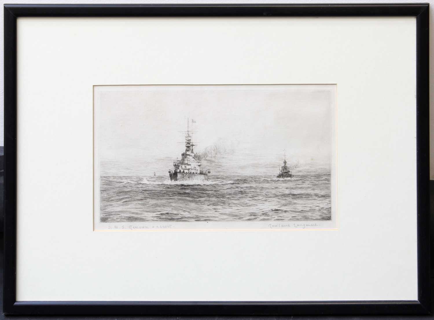 Lot 1173 - Rowland Langmaid (1897-1956) "H.M.S Renown &...