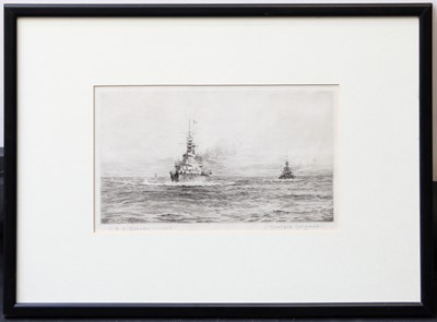 Lot 1173 - Rowland Langmaid (1897-1956) "H.M.S Renown &...