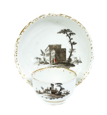 Lot 148 - A Vienna Porcelain Teabowl and Saucer, 18th...