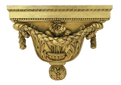 Lot 1324 - A George III Carved Giltwood Wall Bracket,...