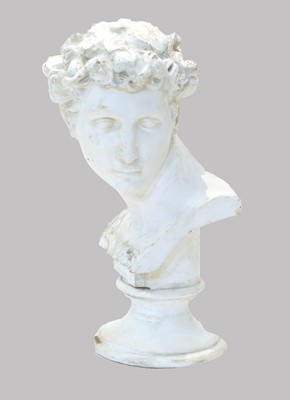 Lot 290 - After Michelangelo: A Plaster Bust of David,...