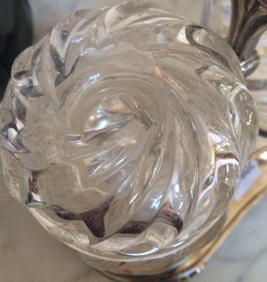 Lot 3 - A Pair of Green Glass Mallet Decanters and...