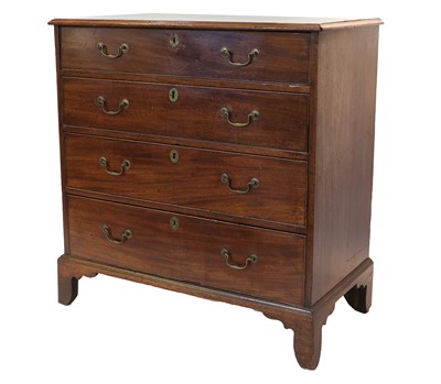 Lot 1240 - A George III Mahogany Straight-Front Chest of...