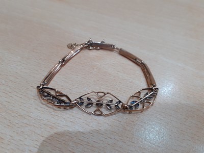 Lot 2099 - An Edwardian Pearl and Diamond Bracelet three...