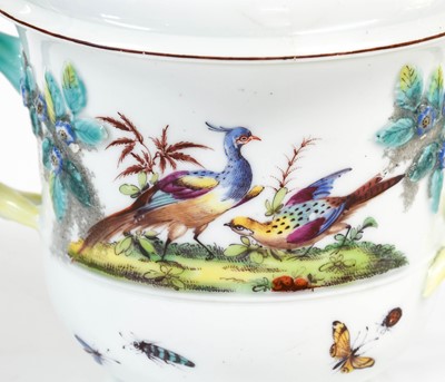 Lot 289 - A Chelsea Porcelain Twin-Handled Chocolate Cup...