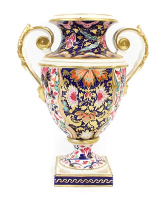 Lot 73 - A pair of Derby Porcelain Campana Vases, circa...