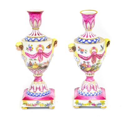 Lot 150 - A Pair of Berlin Porcelain Cassolettes, late...