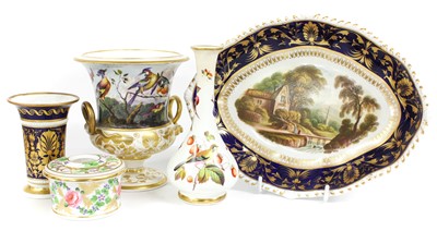 Lot 66 - A Derby Porcelain Campana Vase, circa 1810,...