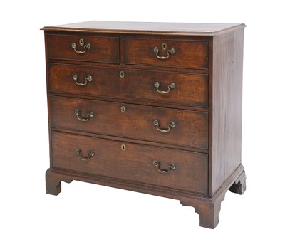 Lot 230 - A George III Oak Straight-Front Chest of...