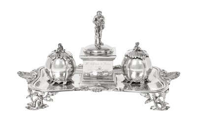 Lot 2099 - A Victorian Silver Inkstand