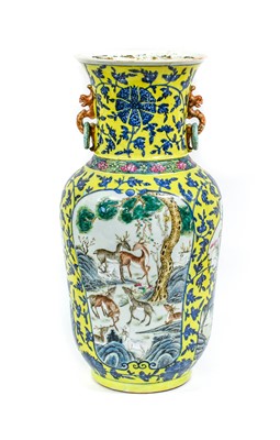 Lot 214 - A Chinese Porcelain Vase, 19th century, with...