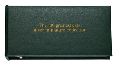 Lot 445 - The 100 Greatest Cars Silver Miniature...