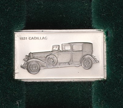Lot 445 - The 100 Greatest Cars Silver Miniature...