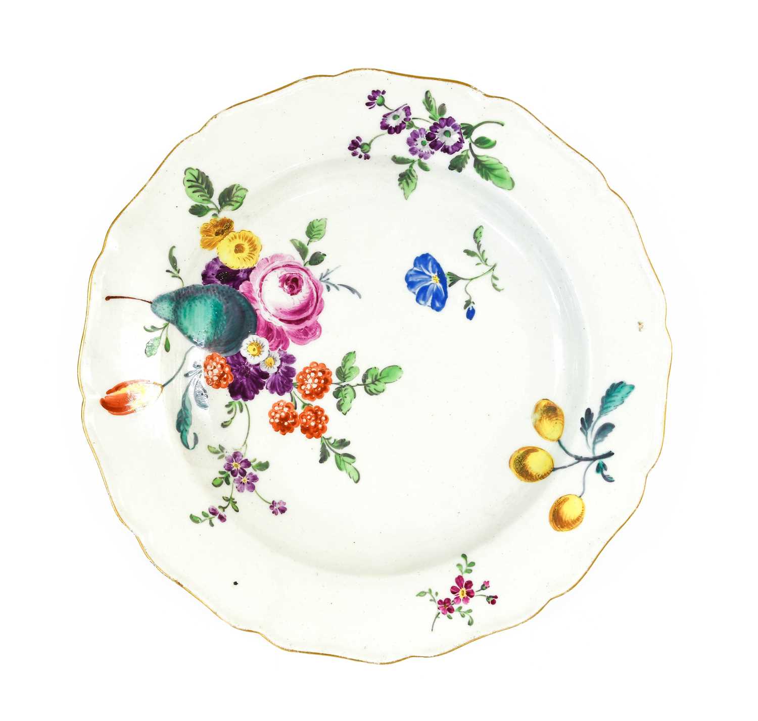 Lot 89 - A Worcester Porcelain Plate, decorated in the...