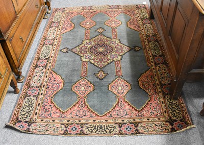 Lot 1000 - Unusual Anatolian Rug, the pale indigo field...