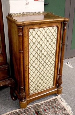 Lot 1441 - A Victorian Figured Walnut Music Cabinet, with...