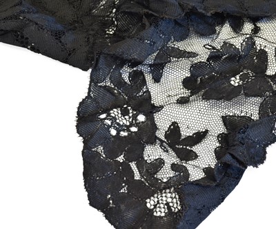 Lot 2058 - Early 20th Century Black Lace comprising two...