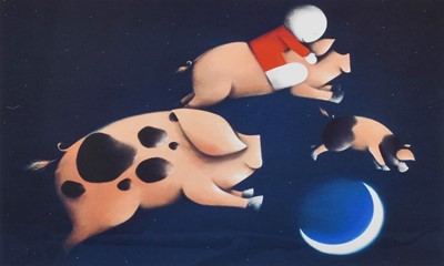 Lot 415 - After Doug Hyde (b.1972) "Pigs Might Fly"...