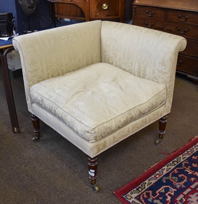 Lot 1392 - A Victorian Upholstered Corner Chair, with...