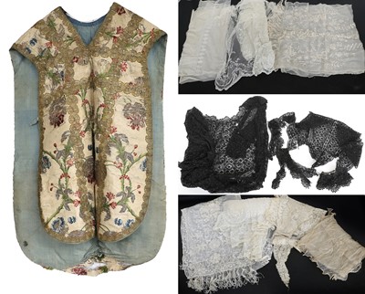 Lot 2192 - Early 19th Century Silk Brocade Chasuble,...