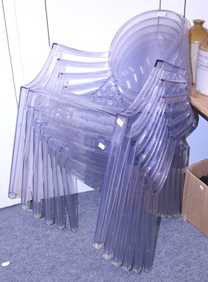 Lot 1222 - A Set of Six Kartell 'Ghost Chairs' by Louis...