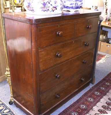 Lot 1233 - A Victorian Mahogany Four Height Chest of...