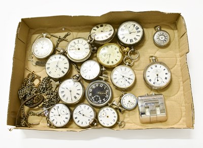 Lot 104 - A Group of Silver and Other Pocket Watches and...