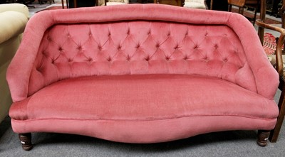 Lot 1154 - A Victorian Serpentine Two Seater Sofa, with...