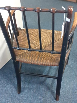 Lot 143 - An Arts & Crafts Sussex Style Ebonised Beech...