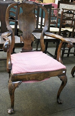 Lot 1337 - A Carved Walnut Armchair in the Gillows Style,...