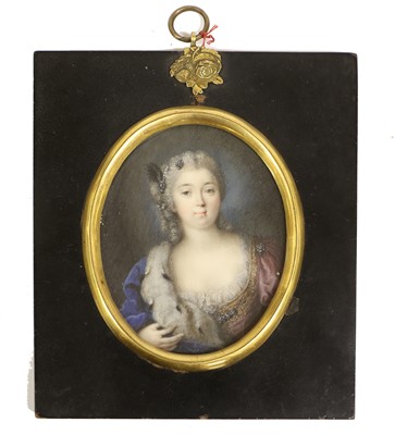 Lot 405 - Continental School (18th century): Miniature...