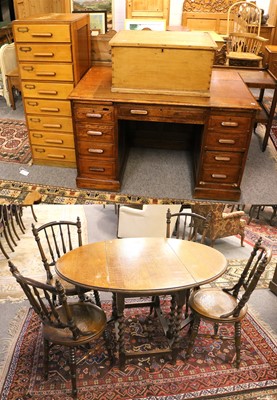 Lot 1415 - A Group of Various Oak and Pine Furniture,...