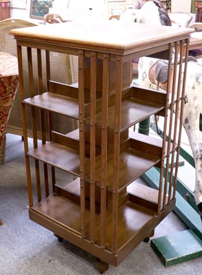 Lot 1422 - An Early 20th Century Oak Revolving Bookcase,...