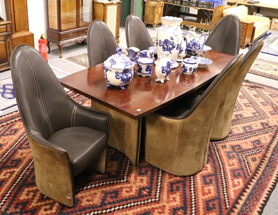 Lot 1440 - A Modern Dining Table, the shaped rectangular...