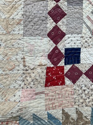 Lot 2082 - 19th Century Patchwork Quilt, with a central...