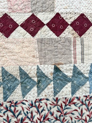 Lot 2082 - 19th Century Patchwork Quilt, with a central...