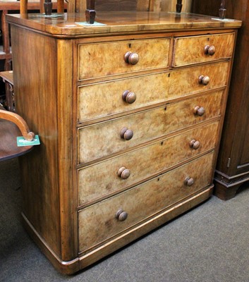 Lot 1302 - A 19th Century Walnut Five Height Straight...