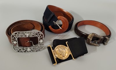 Lot 1075 - Modern Ladies Belts, comprising a Polo Ralph...