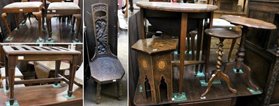 Lot 1304 - Two Stools with Needlework Drop-In Seats, a...