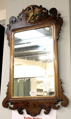 Lot 1275 - A George III Style Mahogany Fretwork Mirror,...