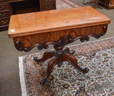 Lot 1352 - A Victorian Walnut Foldover Teatable, 97cm by...