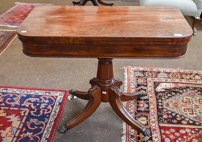 Lot 1356 - A Regency Mahogany Foldover Card Table, 91cm...