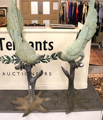 Lot 353 - A Pair of Life Sized Cast Metal Garden Statues,...