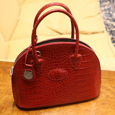 Lot 319 - A Mulberry Breton Red Croc Style Small Handbag,...