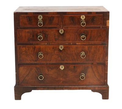 Lot 1158 - A George II Walnut, Featherbanded and...