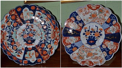 Lot 256 - Two Japanese Imari chargers (a.f.)