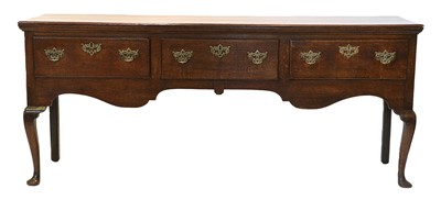 Lot 1089 - A George III Oak Dresser Base, 3rd quarter...