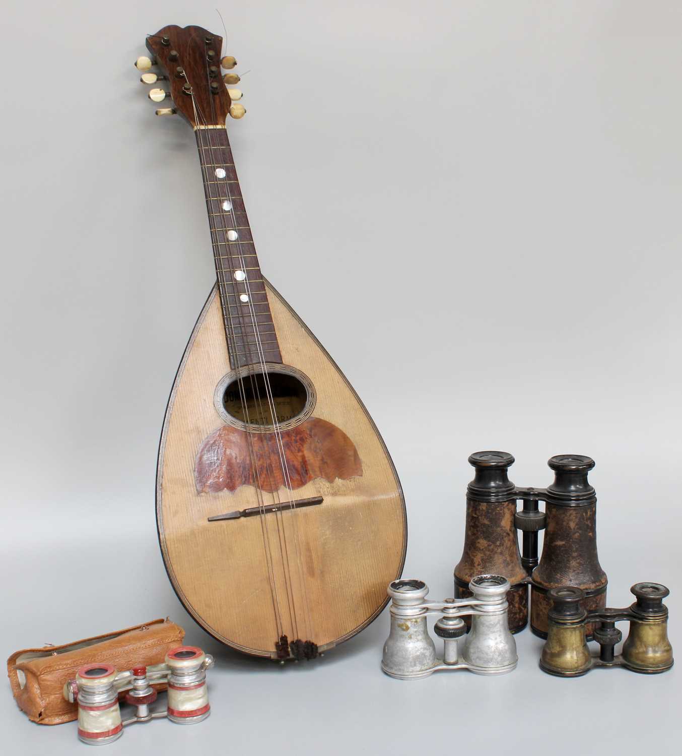 Lot 208 - Bowl Back Mandolin labeled Domenico Zanoni...