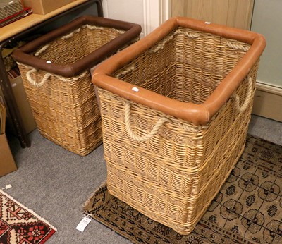 Lot 1223 - A Mulberry Balloon Log Basket, with tan...